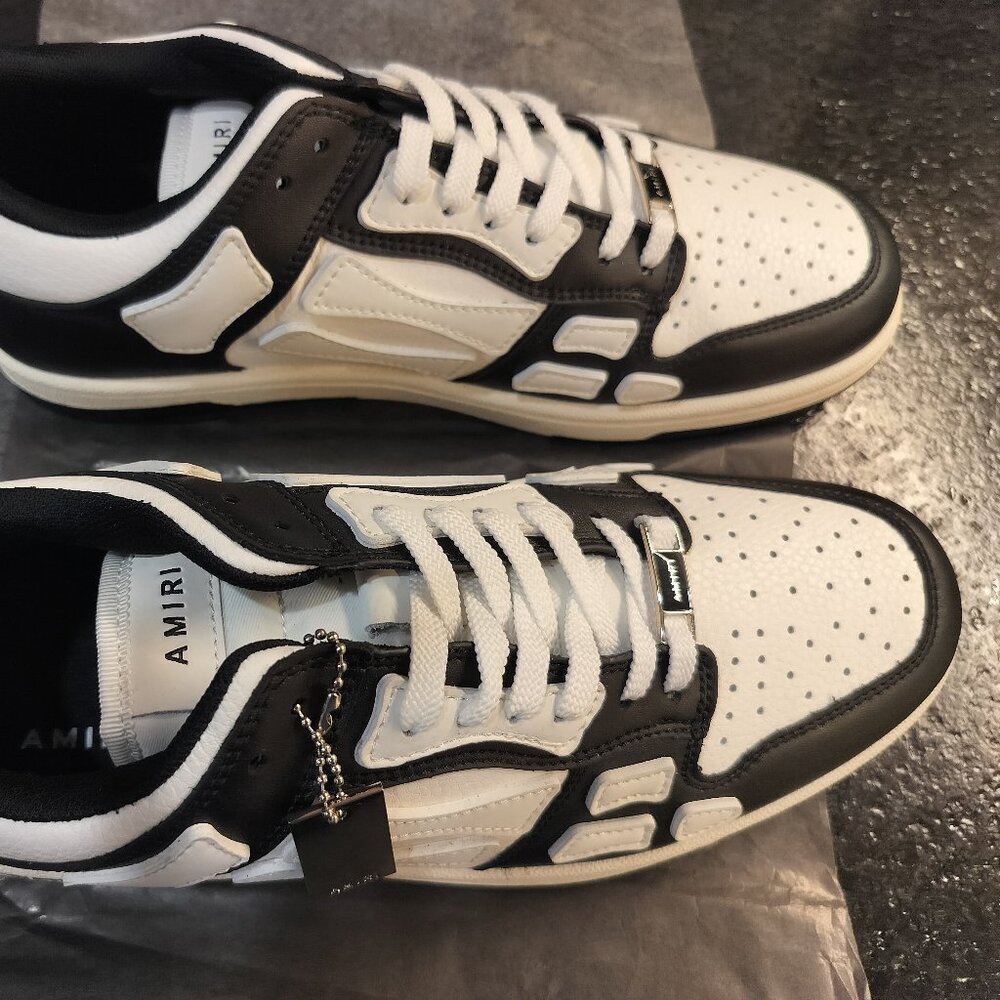 Men's Amiri Skeleton Top Sneaker Black/White US 12 NO BOX